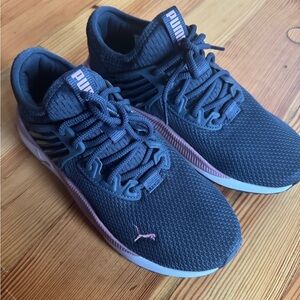 PUMA Navy and Pink Soft Foam Tennis Shoes